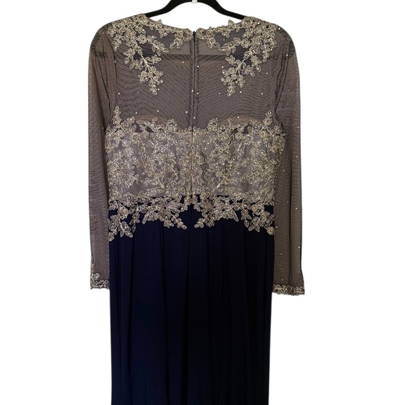 Xscape Embroidered Illusion Gown Dress - Picture 4 of 8